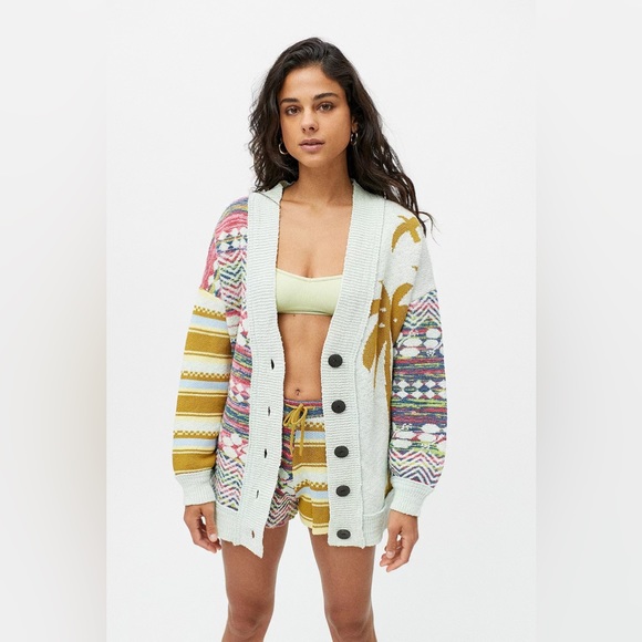 UO Sabrina Palm Tree Cardigan